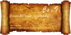 Cserényi Ildikó névjegykártya