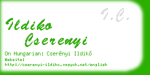 ildiko cserenyi business card